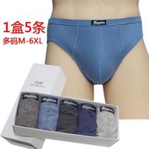 Man Triangle Briefs 5 Boxes Cotton cotton quality Sweat Breathable Speed Dry Loose Middle Waist Bottom Pants Boys Short Pants