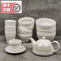 Foreign trade tail POLS BUTLERS personality exquisite hollow design ceramic water Cup exquisite teapot coffee cup bowl