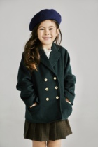 Zosia Ox childrens clothing original retro Italy imported classic version double-row buckle childrens wool half coat 55