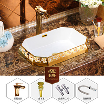 Taichung basin Semi-embedded washbasin Toilet basin Washbasin Table basin Ceramic square art basin Cabinet basin