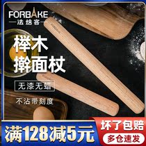 French baker rolling pin solid wood moon cake dumpling skin artifact household large noodle stick baking tool roller