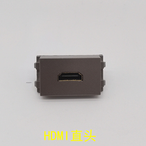 Dark Gray 128 HDMI HD line non-welding straight plug socket 2 0 layout board floor wall plug fitting adapter