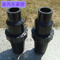 (High quality) Dark gray round hole type UPVC plastic water pump bottom valve one-way reverse check valve wall thickness corrosion resistance