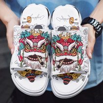 2022 Summer-lined sandals Mens boomers Outdoor Leisure Beach Shoes Han Edition Bread Tug Personality Mesh Red Sandals