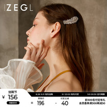 ZENGLIU feather headdress Moren hairhairclip female Korea Dongdaemun hair accessories ins Net red 2021 New hairpin
