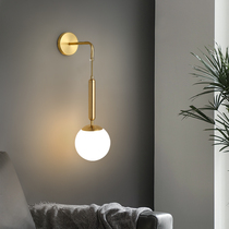 Nordic golden bedroom bedside wall lamp Simple modern creative light luxury Aisle Corridor Balcony living room decorative lamps