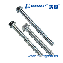 Hexagon flange concrete thread self-cutting anchor bolt can be installed repeatedly and easily removed without expansion stress cement screw