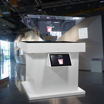3d holographic showcase projection pyramid 360 degree three-dimensional Phantom levitation imaging touch advertising all-in-one machine