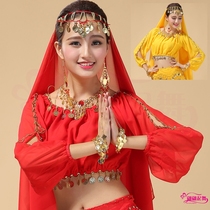 Belly dance costume Indian dance performance coat new belly dance Lantern long sleeve exercise suit top