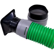 Fresh air system flange quick joint PE pipe connector silicone 110 pipe fan soft connection 160 direct