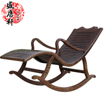 Chicken wing wood rocking chair Full solid wood happy chair Mahogany elderly rocking chair Rosewood balcony leisure chair Recliner rocking chair