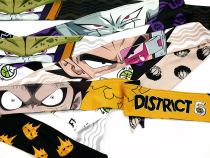 (District 6) Dry-fit Reversible Headband quick-drying sweat absorption double-sided movement headscarf