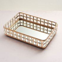 Light luxury European crystal fruit plate Net red crystal glass tray storage box cake dessert plate creative ornaments