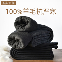 Shengdian Silk (100% wool filled) autumn and winter warm pants men thick inner wear cotton pants women