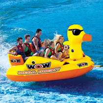 American imported WOW water inflatable towing ring towing water inflatable sofa 5 people yellow duck inflatable boat