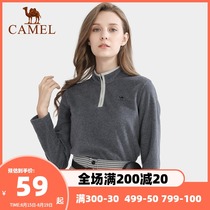 Camel outdoor fleece jacket mens and womens fleece sports half-chain jacket sweater stormtrooper jacket liner autumn