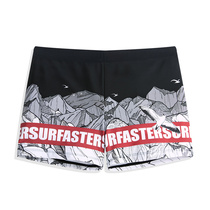 Professional flat corner swimming trunks mens suit hot spring three points Anti-embarrassing Tide brand fashion sexy large size Beach swimsuit