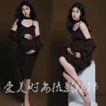 New maternity theme clothing photo studio maternity clothing photo clothing Korean fashion high-level knitting photo clothes