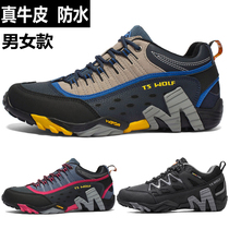 US foreign trade shoes original single leather outdoor shoes mens hiking shoes womens waterproof shoes non-slip hiking shoes sports shoes