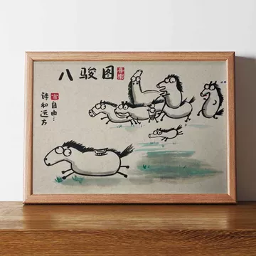 徐悲鸿八骏图挂画-徐悲鸿八骏图挂画促销价格、徐悲鸿八骏图挂画品牌- 淘宝