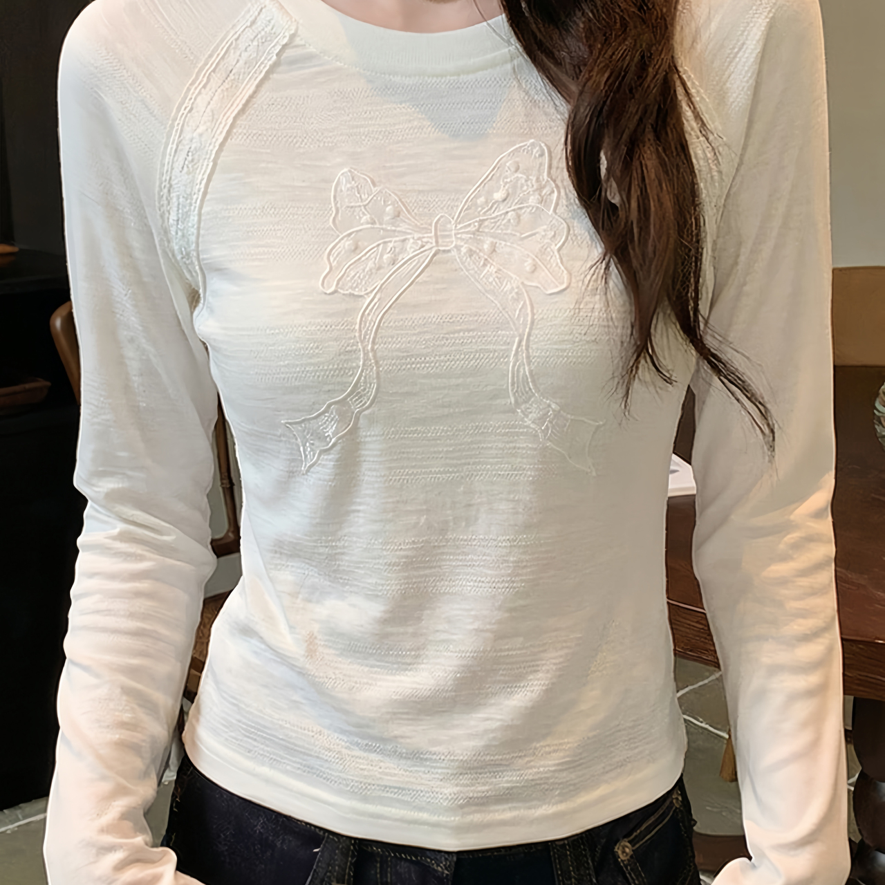 针织蝴蝶结袖|转角遇见时尚的浪漫少女感