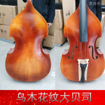Meiling selected Tiger pattern handmade ebony fretboard Retro bass double Cello bass Beginner exam