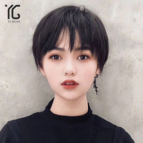 Wig female short hair real hair wave head short hair natural girl Korean Net Red real hair silk full head cover