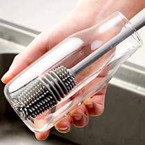 Home long handle cup brush heat cleaning artifact for multi-model long handle glass brush silicone milk bottle brush
