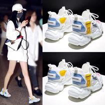 Hong Kong 8CM small white shoes small man 2021 spring and autumn womens mesh breathable father shoes small feet
