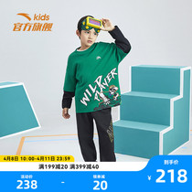 Amtap children suit 2022 older T suit mens big boy fake two cartoon pattern pure cotton damp man t blouse