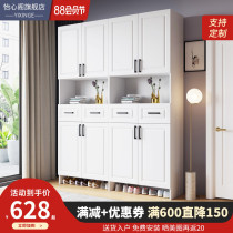 Shoe cabinet household door large-capacity entry door integrated wall locker raised entrance balcony storage cabinet customization