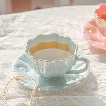 INS Fengfu Pelal Ceramic Cup Saucer High Color Cup Design for HomesAfternoon Tea Set