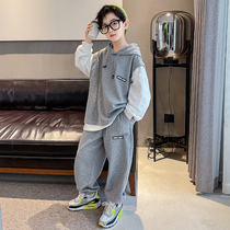 Boy Spring Clothing Suit 2022 New Spring Models Children Sports Trendy Spring Autumn CUHK Boy Clothes Two Sets