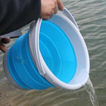 Folding bucket bucket plastic household car wash portable small Bath Art water storage station wagon for fishing Outdoor