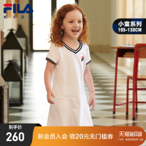  FILA KIDS FILA childrens clothing female childrens dress 2021 summer new childrens thin casual short-sleeved skirt