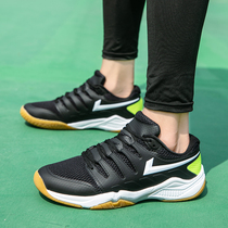 Foreign Trade Tail Single Black Retro Tennis Shoes White Sneakers Anti Wear Training Shock Absorbing Breathable Badminton Shoes