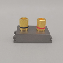 Dark gray 128 type two-head audio module socket Two-head speaker audio ground socket welding function parts audio