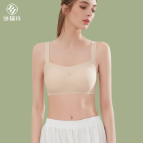 Incognito underwear Womens thin summer no rimless chest small chest gathered beauty back bandeau ice silk sports chest bra