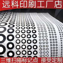 Three-dimensional 3D scanner marking point Transcript machine sign point matt black dots gom3D Scan high reflective points