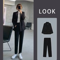 Spring and Autumn new suit temperament suit female Korean Leisure Professional suit fashion student interview dress overalls
