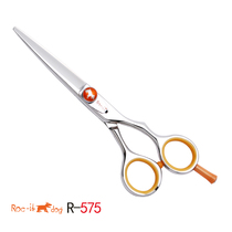 Taiwan Feng Dog scissors R-575 barber scissors Hair scissors Flat cut straight cut bangs cut comprehensive scissors