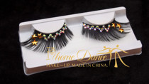 Professional belly dance modern dance Latin dance competition diamond-encrusted false eyelashes eye tail elongated adult children's eyelashes