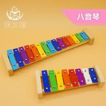 Young Children Baby accordion 8 months baby puzzle Music Toys 1-2-3 years old eight-tone small xylophone building blocks