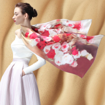 Qin Qu Silk Scarf Woman Spring Summer Advanced Sensation Customized Send Mother Mulberry Silk Long Style Real Silk New 2021 Burst Scarf