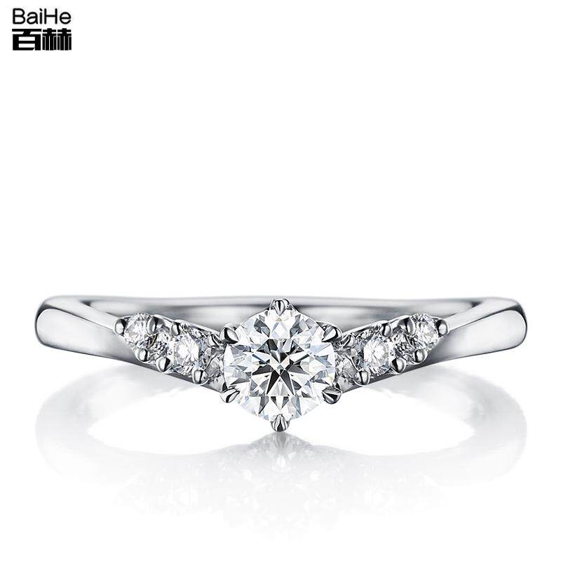 18K gold V-shaped diamond ring show diamond proposal wedding engagement diamond ring female diamond ring can be customized