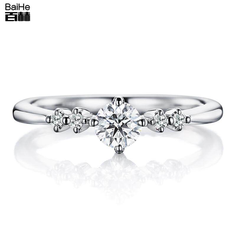 18K gold simple fashion diamond ring proposal wedding engagement diamond ring female diamond ring can be customized platinum