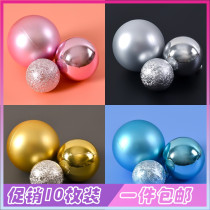 Cake decoration ornaments Plug-in wishing ball Color ball ball grinding glossy matte ball Baking cake birthday