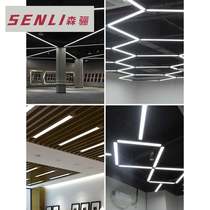 LED strip light Bar ultra-bright embedded square office ceiling light Grille light Narrow strip ultra-thin bracket light