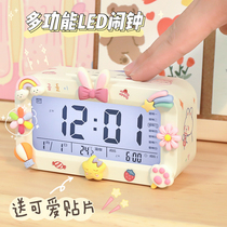 Electronic alarm clock students with 2021 new smart children Girl cute desktop clock special get up artifact