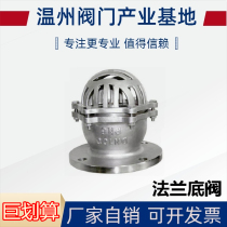  304 stainless steel flange bottom valve H42W-16P self-priming temperature-resistant corrosion-resistant water one-way pump showerhead check valve